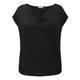 Persona black drape neck jersey top