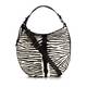 ABRO ZEBRA PRINT HOBO HANDBAG 