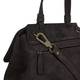 ABRO SLATE SUEDE HANDBAG WITH LEATHER FLAP