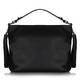 ABRO BLACK LEATHER HOBO BAG WITH EXAGGERATED TASSELS