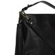 ABRO BLACK LEATHER HOBO BAG WITH EXAGGERATED TASSELS