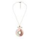 ADELE MARIE flat stone pendant long NECKLACE