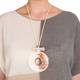 ADELE MARIE flat stone pendant long NECKLACE