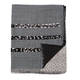 AHMADDY PURE WOOL PATCHWORK SEQUIN SCARF GREY