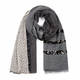 AHMADDY PURE WOOL PATCHWORK SEQUIN SCARF GREY