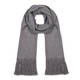 AHMADDY FRINGED PURE CASHMERE SCARF GREY