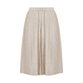 ALEMBIKA LINEN PINSTRIPE CULOTTE TAUPE  - Plus Size Collection