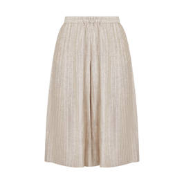 ALEMBIKA LINEN PINSTRIPE CULOTTE TAUPE  - Plus Size Collection