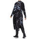 ALEMBIKA SPOT PRINT V-NECK DRESS SMOKE