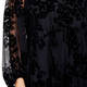 ALEMBIKA LACE SHEER FLOCK PRINT WITH SLIP BLACK