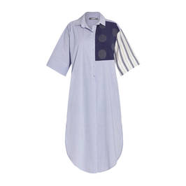 ALEMBIKA PINSTRIPE COTTON SHIRT DRESS - Plus Size Collection