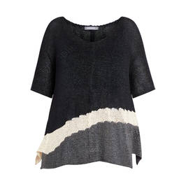 ALEMBIKA LOOSE KNIT SWEATER BLACK - Plus Size Collection