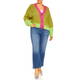 Alembika Colour Block Cardigan Lime