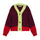 Alembika Colour Block Cardigan Bordeaux