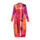 Alembika Crushed Velvet Tulip Dress Magenta 
