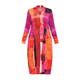 Alembika Crushed Velvet Tulip Dress Magenta 