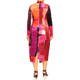 Alembika Crushed Velvet Tulip Dress Magenta 