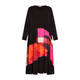 Alembika Jersey Contrast Dress Black and Magenta