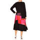 Alembika Jersey Contrast Dress Black and Magenta