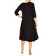 Alembika Jersey Contrast Dress Black and Olive