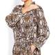 ALEMBIKA SNAKE PRINT MIDI SHIRT DRESS