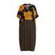 Alembika Chiffon Dress Black and Gold