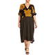 Alembika Chiffon Dress Black and Gold