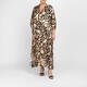 Alembika Abstract Print Dress Gold