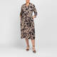 Alembika Abstract Leaf Print Dress Black