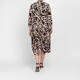 Alembika Abstract Leaf Print Dress Black