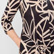 Alembika Abstract Leaf Print Dress Black