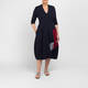 Alembika V-Neck Jersey Dress Navy 