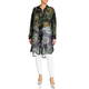 Alembika Chiffon Ruffle Jacket Long Blue and Green