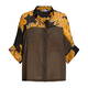 Alembika Floral Yoke Shirt Black and Gold