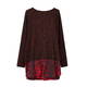 ALEMBIKA SWEATER WITH SHIRT HEM RED