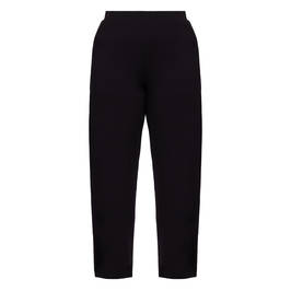 Alembika Pull-On Wide Balloon Leg Jersey Trousers Black  - Plus Size Collection