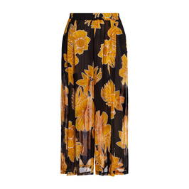 Alembika Chiffon Palazzo Trouser Black and Gold - Plus Size Collection