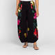 Alembika Floral Print Jersey Balloon Trousers Black