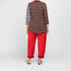 Alembika V-neck Jersey Striped Tunic 