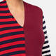 Alembika V-neck Jersey Striped Tunic 