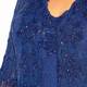 Ann Balon blue embroidered sequined dress and coat outfit