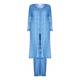 ANN BALON blue lace Jacket, top & trousers outfit