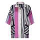 ANNIKKI KARVINEN pink stripe crushed linen SHIRT-jacket