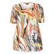 APRICO TOBACCO ABSTRACT PRINT JERSEY TOP