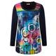 Aprico colourful print jersey TOP