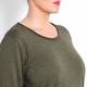 APRICO OLIVE GREEN KNITTED TUNIC WITH GOLD STUDS EMBELLISHMENT