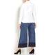 Ashley Graham x Marina Rinaldi contrast hem denim CULOTTES