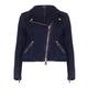 Ashley Graham x Marina Rinaldi Gold Zip Denim Biker Jacket