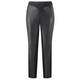 Beige black leather-look panelled trousers