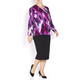 BEIGE PURPLE PRINT TUNIC